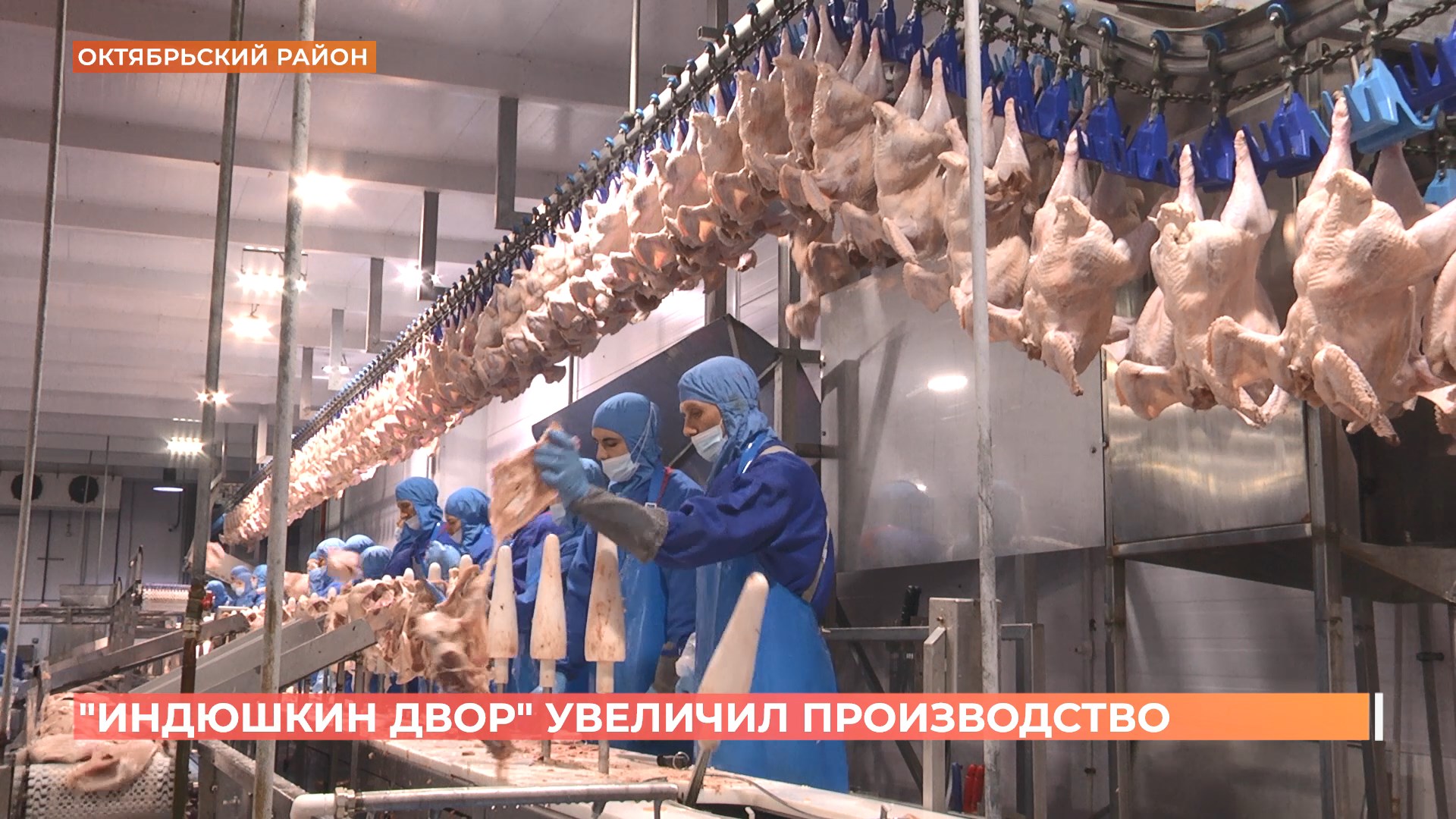 Компания «Индюшкин двор» в Октябрьском районе увеличила производство мяса индейки на 21%